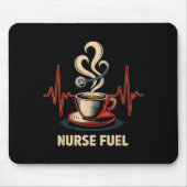 Funny Coffee Nurse Ekg Nurses Energy Caffeine Love Muismat (Voorkant)