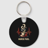 Funny Coffee Nurse Ekg Nurses Energy Caffeine Love Sleutelhanger (Voorkant)