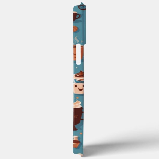 Funny Coffee Pattern Case-Mate iPhone Case (Achterkant / Rechts)