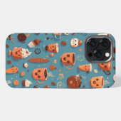 Funny Coffee Pattern iPhone Hoesje (Achterkant horizontaal)