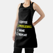 Funny Coffee Pickleball Wine Herhalen Schort (Insitu)