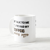 Funny Coffee Poop Mok (Voorkant links)