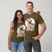 Funny Coffee PUG Hondenliefhebbers Graphic Cartoon T-shirt (Unisex)