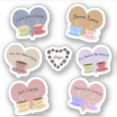 Funny Coffee Puns sticker set (Voorkant)