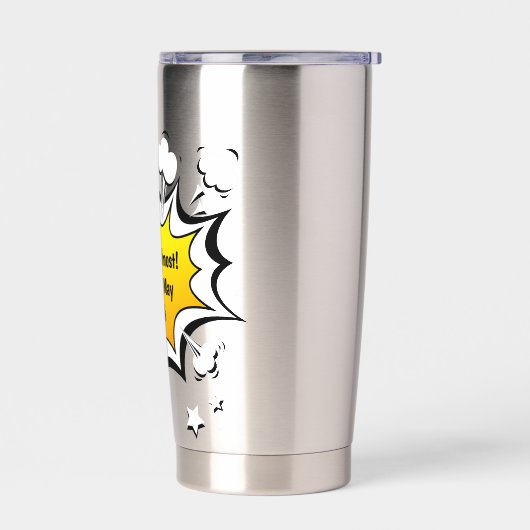 Funny Coffee Quote Comic Style Mug Geïsoleerde Drinkbeker (Links)