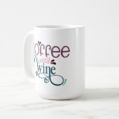 Funny Coffee Quote Mok, Funny Coffee Wine Lover Koffiemok (Voorkant links)