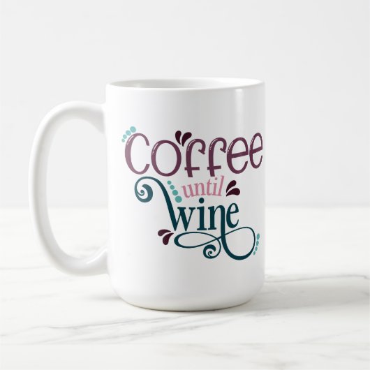 Funny Coffee Quote Mok, Funny Coffee Wine Lover Koffiemok (Links)