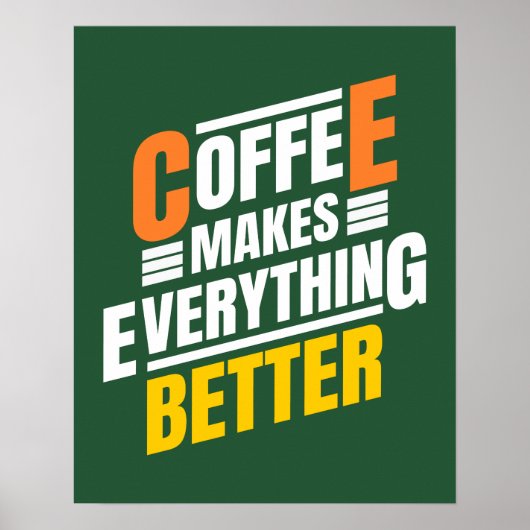 Funny Coffee Quote Poster (Voorkant)