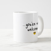 Funny Coffee Quote | Sarcastic Gift Idea | Minimal Grote Koffiekop (Voorkant rechts)