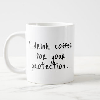 Funny Coffee Quote | Sarcastic Gift Idea | Minimal Grote Koffiekop