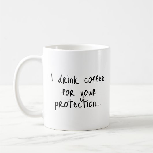 Funny Coffee Quote | Sarcastic Gift Idea | Minimal Koffiemok (Links)