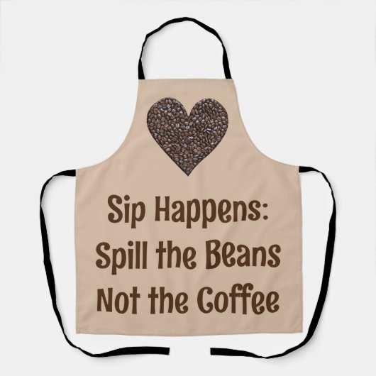 Funny Coffee Quote Schort (Voorkant)