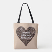 Funny Coffee Quote Tote Bag (Achterkant)