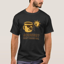 Funny Coffee Quote with Angry Sun T-shirt