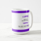 Funny Coffee Spelling Backwards is Eeffoc Funny Koffiemok (Voorkant rechts)