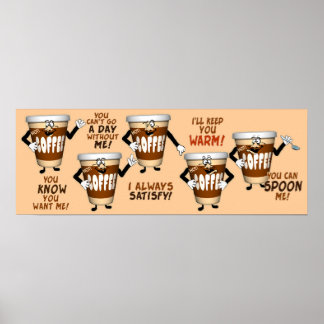 Funny Coffee Talk Poster