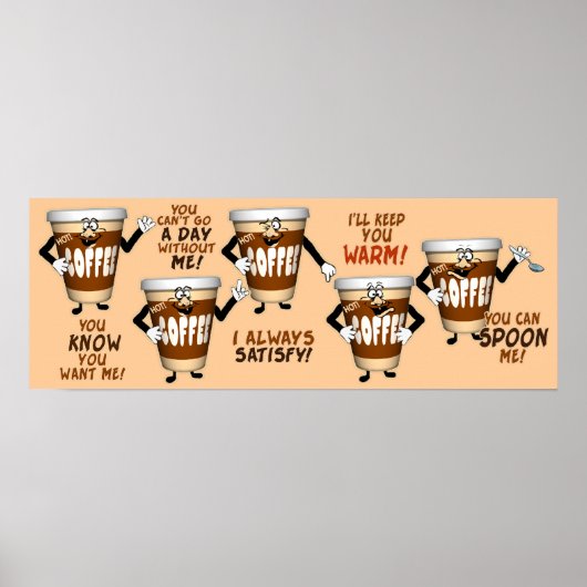Funny Coffee Talk Poster (Voorkant)