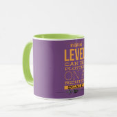 Funny Coffee Tea Mok "My Caffeine Level" (Voorkant links)