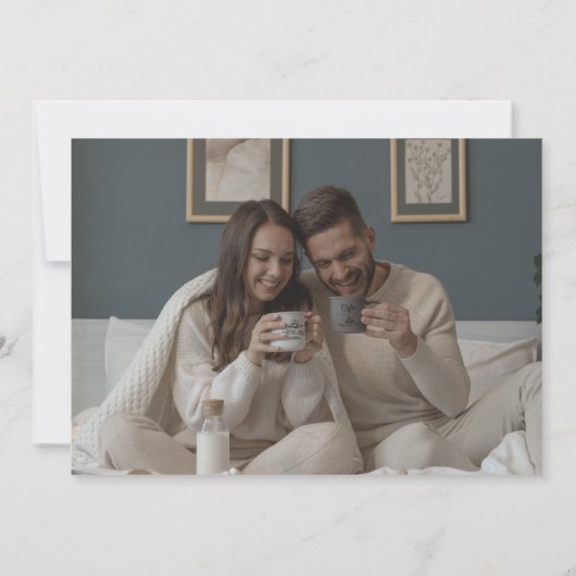 Funny Coffee the bruiloft Save the Date Design I Kaart (Achterkant)
