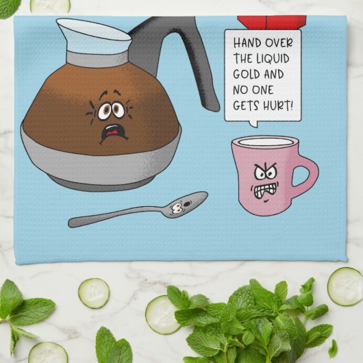 Funny Coffee Theedoek (Gevouwen)