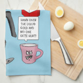 Funny Coffee Theedoek (Quarter Fold)