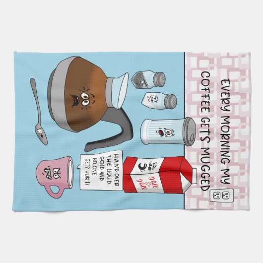 Funny Coffee Theedoek (Horizontaal)