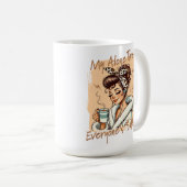 Funny Coffee Time Girl in the Morning Koffiemok (Voorkant rechts)