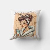 Funny Coffee Time Girl in the Morning Kussen (Achterkant)