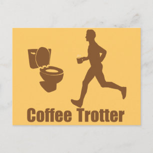 Funny Coffee Trotter Briefkaart