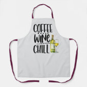Funny Coffee, Wine & Chill Schort voor wijnliefheb (Voorkant)