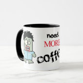 Funny Coffee Zombie Mok (Voorkant links)