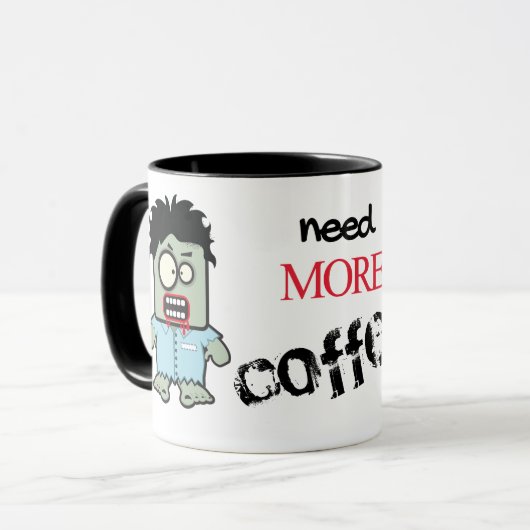 Funny Coffee Zombie Mok (Voorkant links)