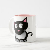 Funny Coffee zwart met kattenhaar Mok (Voorkant links)