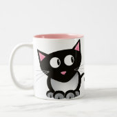 Funny Coffee zwart met kattenhaar Mok (Links)