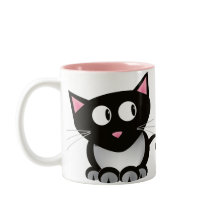 Funny Coffee zwart met kattenhaar Mok