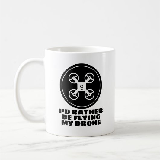 Funny coffeeshops mok voor drone-piloot (Links)