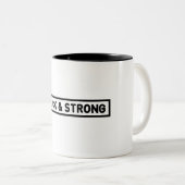 Funny coffeesnoes tweekleurige koffiemok (Voorkant rechts)