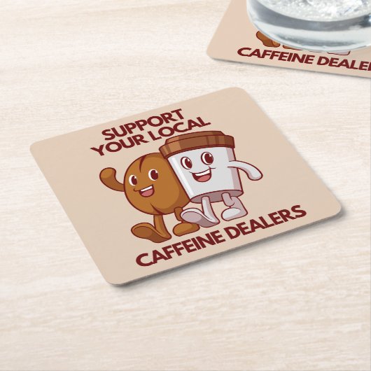 FUNNY COFFEQUOTES KARTONNEN ONDERZETTERS (Schuin)