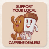 FUNNY COFFEQUOTES KARTONNEN ONDERZETTERS (Voorkant)