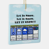 Funny Cold Weather Forecast Kerstversiering Keramisch Ornament (Rechts)