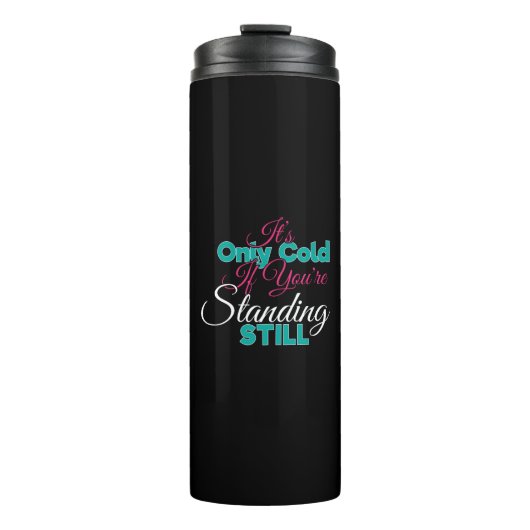 Funny Cold Weather Winter Hiking Quote Thermosbeker (Voorkant)