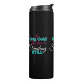 Funny Cold Weather Winter Hiking Quote Thermosbeker (Gedraaid links)