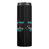 Funny Cold Weather Winter Hiking Quote Thermosbeker (Achterkant)