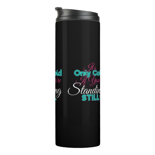 Funny Cold Weather Winter Hiking Quote Thermosbeker (Geroteerd rechts)