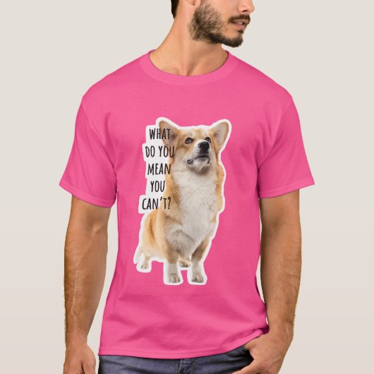Funny Collage Corgi Meme T-shirt (Voorkant)