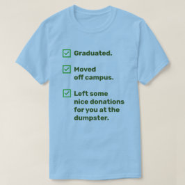 Funny College Afstudeerder voor Hem Donaties bij D T-shirt