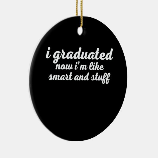 Funny College High School Afstuderen Gift Keramisch Ornament (Rechts)