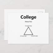 Funny College kiest twee Briefkaart (Voorkant / Achterkant)