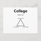 Funny College kiest twee Briefkaart (Voorkant)
