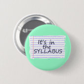 Funny College Professor Button (Voorkant /achterkant)